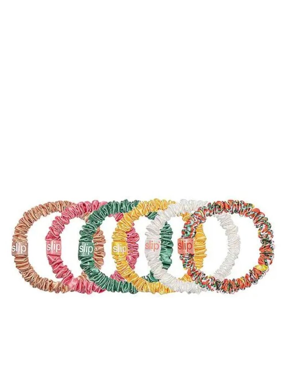 🙌 2/$55 NIB Slip La Dolce Vita Silk Skinny Scrunchies Set of 6 Retail $51.00 - Picture 6 of 6